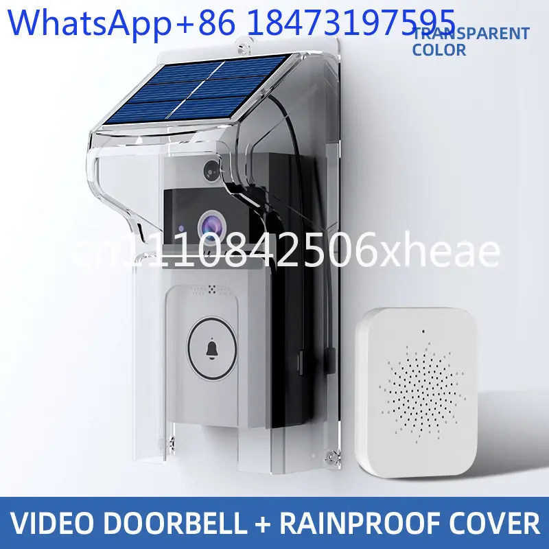 Solar wireless video doorbell with rain cover high definition smart doorbell sound changing intercom surveillance camera