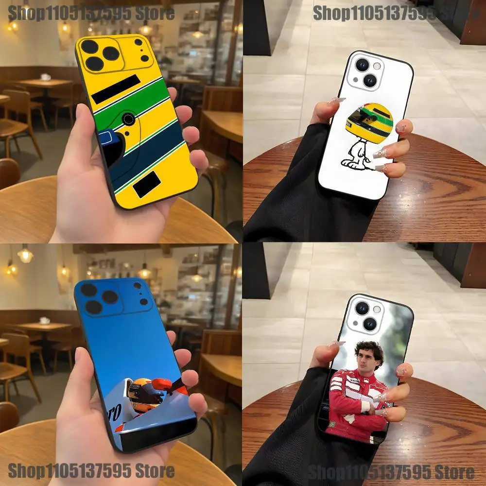 

Racing Driver A-Ayrton Senna Phone Case For iPhone 17,16,15,14,13,12,11,Pro,XS,Max,XR,Plus,E,SE4,Mini Black Soft Cover