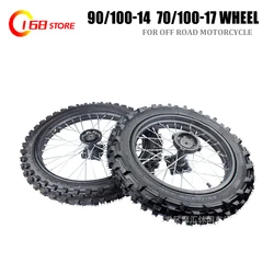 90/100-14 70/100-17 wheel hub tires For Mud Pit Motorcycle Off Road 14/17 Inch Rear/Front Wheel