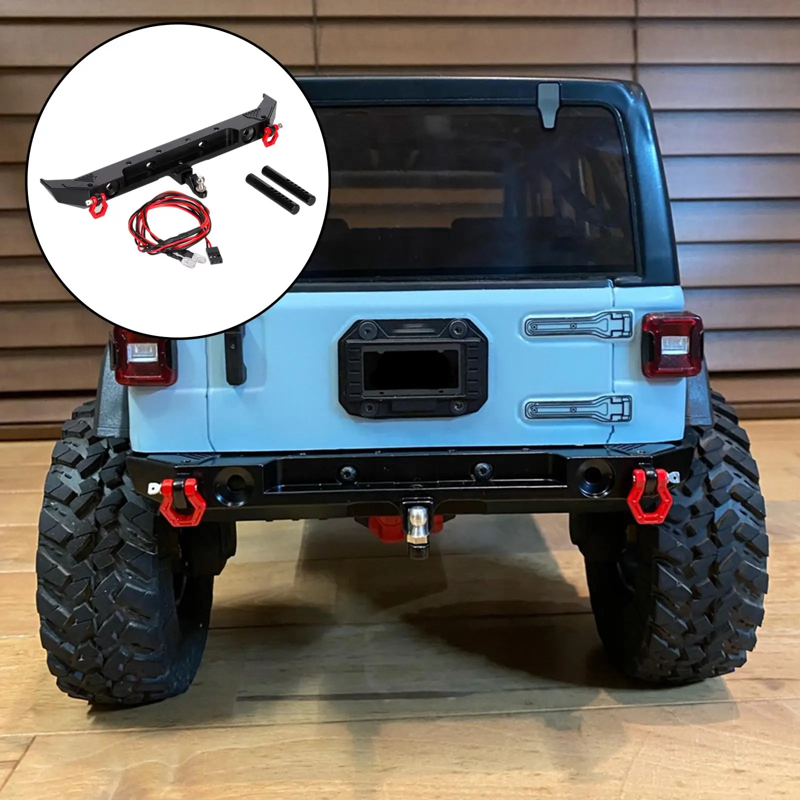 

Металлический задний бампер с буксировочным крюком для радиоуправляемых моделей Axial SCX10 I II III AXI03007 90046, аксессуары для внедорожных краулеров