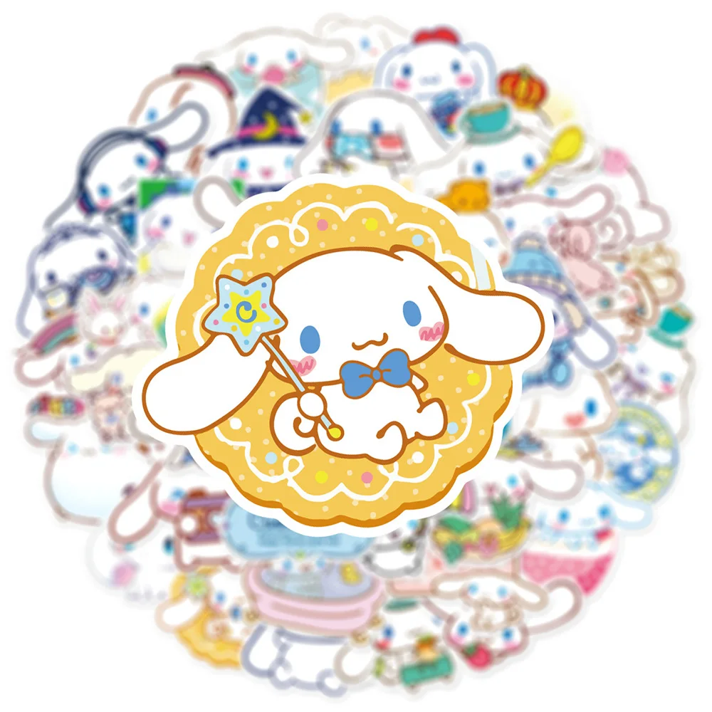 10/30/50pcs Cartoon Cinnamoroll Stickers Cute Sanrio Anime Decals Phone Case Scrapbook Laptop Kawaii Graffiti Sticker Decoration