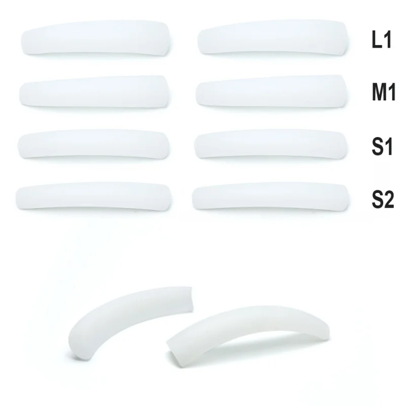 

New 4 Pairs White Silicone Eyelash Perm Pads Eyelash Perming Curler Rods Reusable Lash Lifting Pads Beauty Makeup Accessories