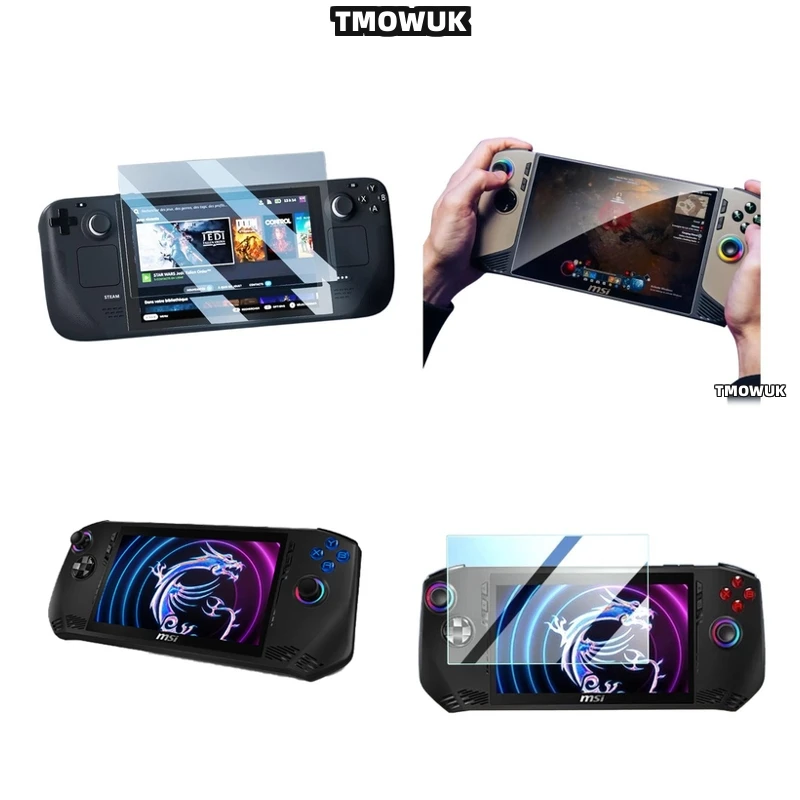 

For MSI Claw A1M 7" Shockproof Glass Screen Protector - 3D Arc Edge, Ultra-Thin, Easy Alignment