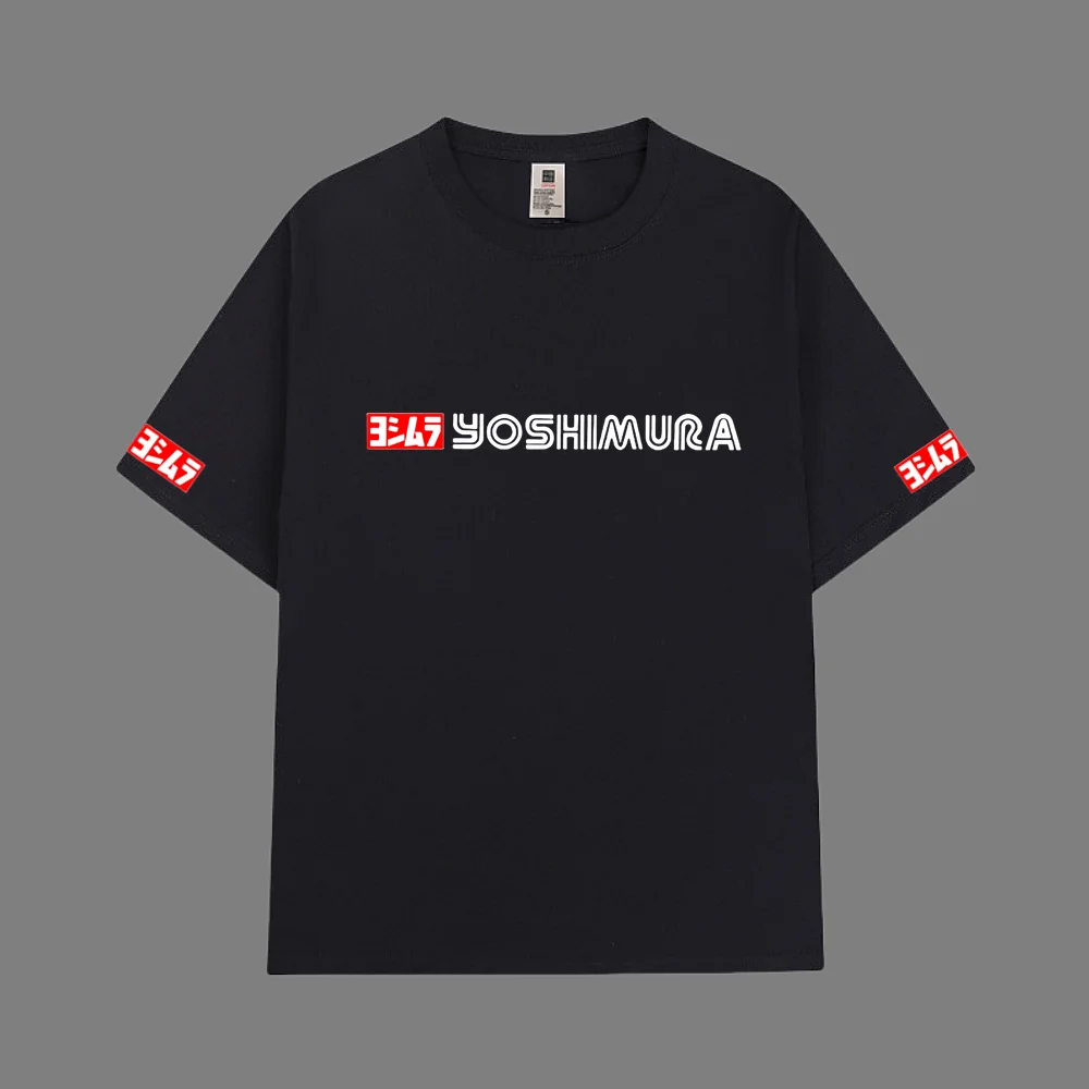 Yoshimura Biker Motorcycle Rider Printed T-shirt Summer Cotton Street Wear Short Sleeve Casual Round Neck T-shirt Men\'s Wear