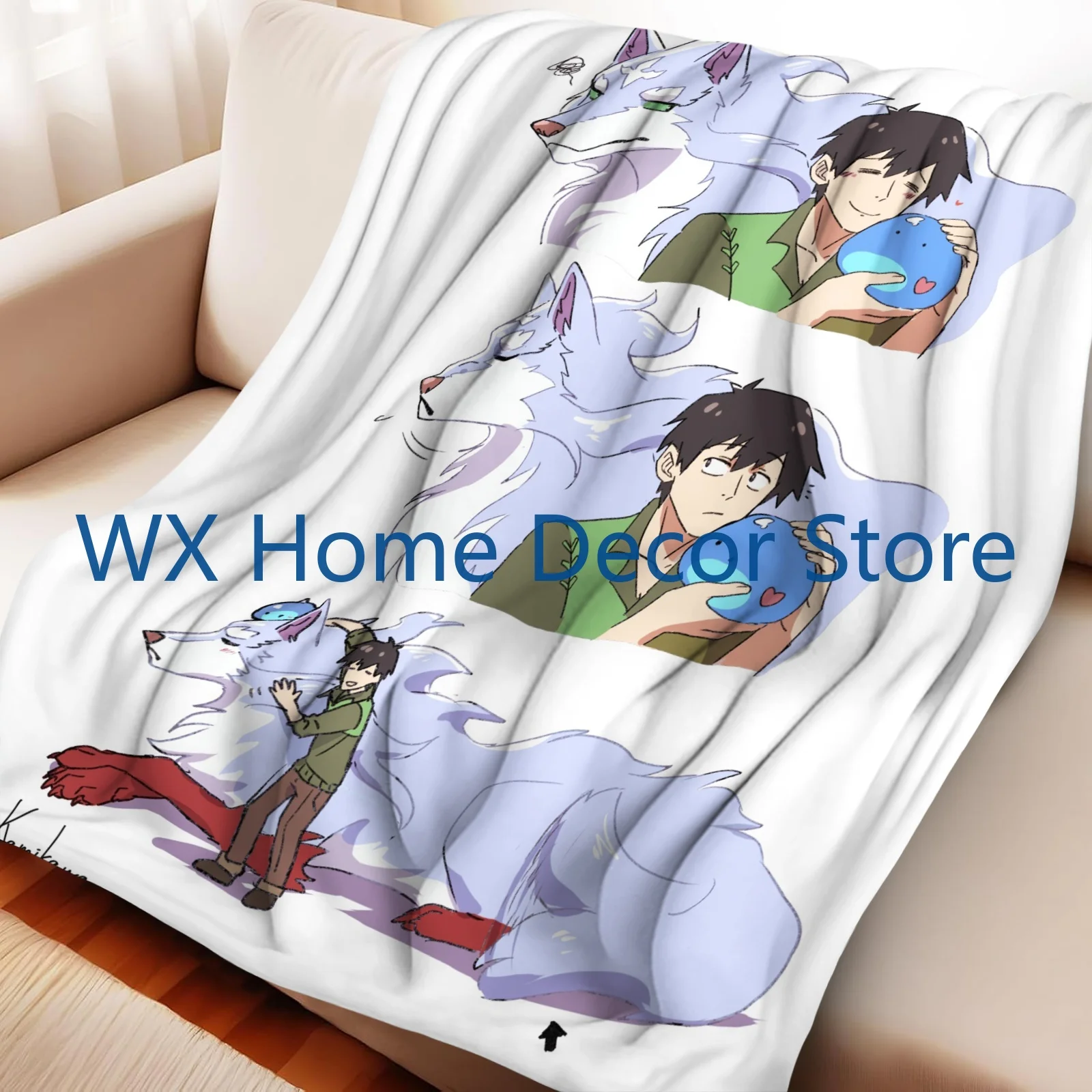 

Popular Games HD Wolf Printed Blanket Lightweight Flannel Throw for Bed Travel Camping Livingroom Office Couch Chair