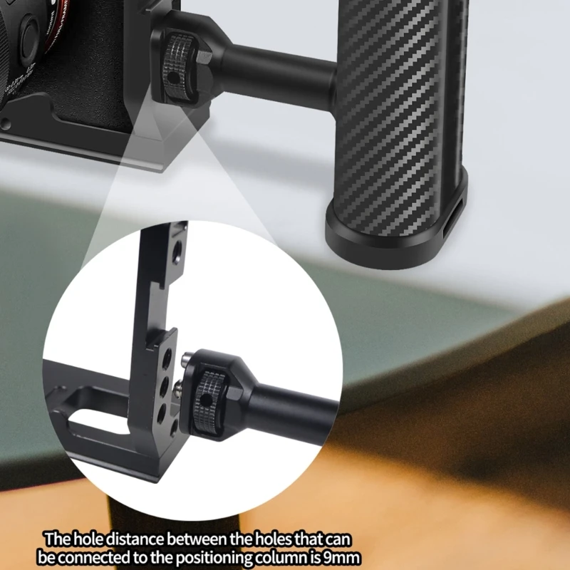 Aluminum Side Handle Adjustable Handgrip Grip 1/4\