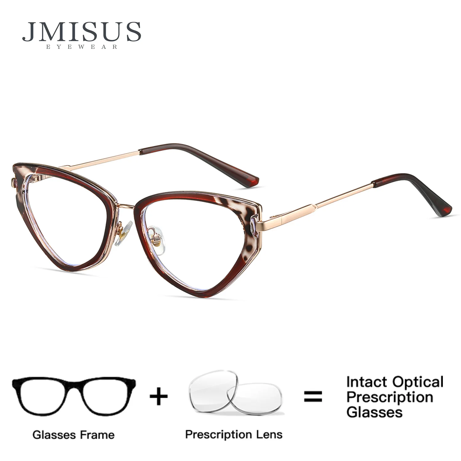 

JMISUS Retro Cat Eye Myopia Progressive Glasses Woman Blue Light Filter Butterfly Multifocal Prescription Eyewear