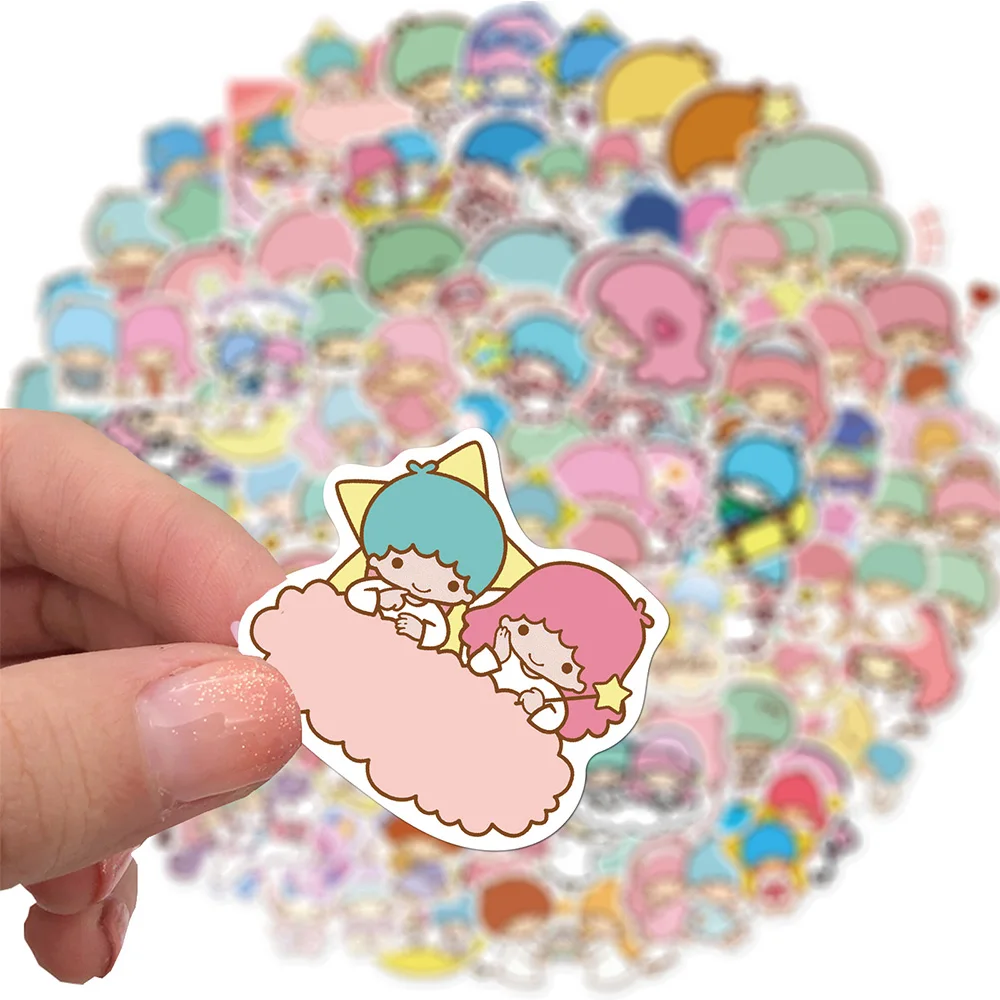 

10/30/50/100pcs Kawaii Little Twin Stars Anime Stickers Sanrio Cartoon Sticker Diary Scrapbooking Laptop Suitcase Car Toy Decal