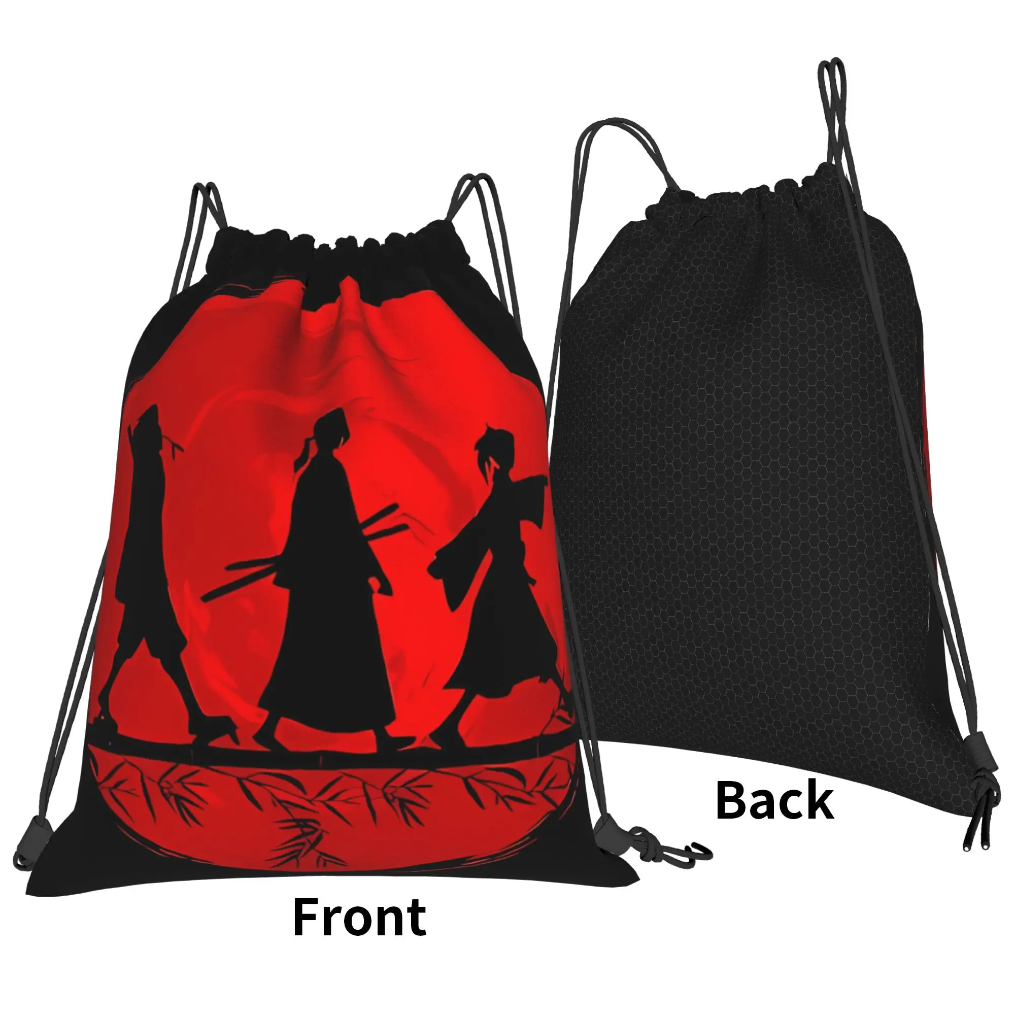 Samurai jJujutsu Kaisenn Portable Sports Riding Gym Drawstring Storage Sporty Backpacks