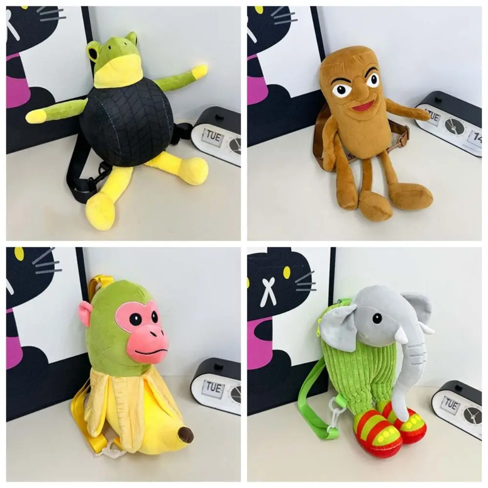 オーナメント ソフト タンツンサフール フィギュア バッグ カエル 漫画 トララレロ トラララ バックパック 象 タイヤデザイン ぬいぐるみバッグ 誕生日プレゼント