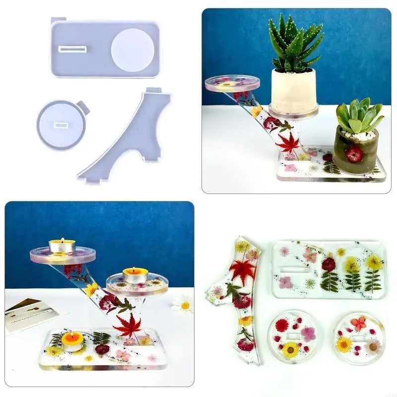 

DIY Silicone Mold for Bracket Flower Pot Storage Rack Tree-shaped Decorative Plant Holder Making Mold