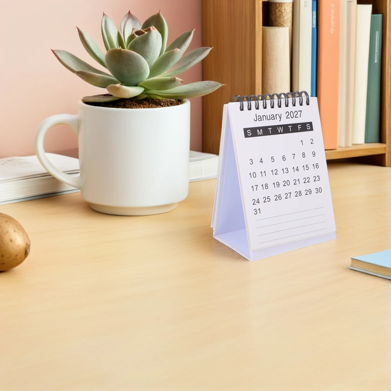 2026 Desktop Mini Standing Flip Monthly Tabletop Calendar For Desk Office Home Planning Compact Design Chinese Lunar Date