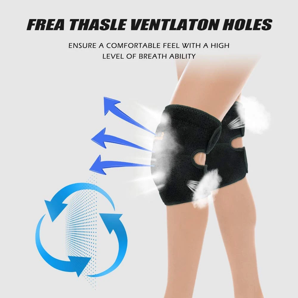 Verstellbares Knieschoner, rutschfeste, gepolsterte Schwamm-Kniebandage, atmungsaktive, elastische Kniestütze für Fußball, Volleyball, Tanz, Skaten – Detail 6