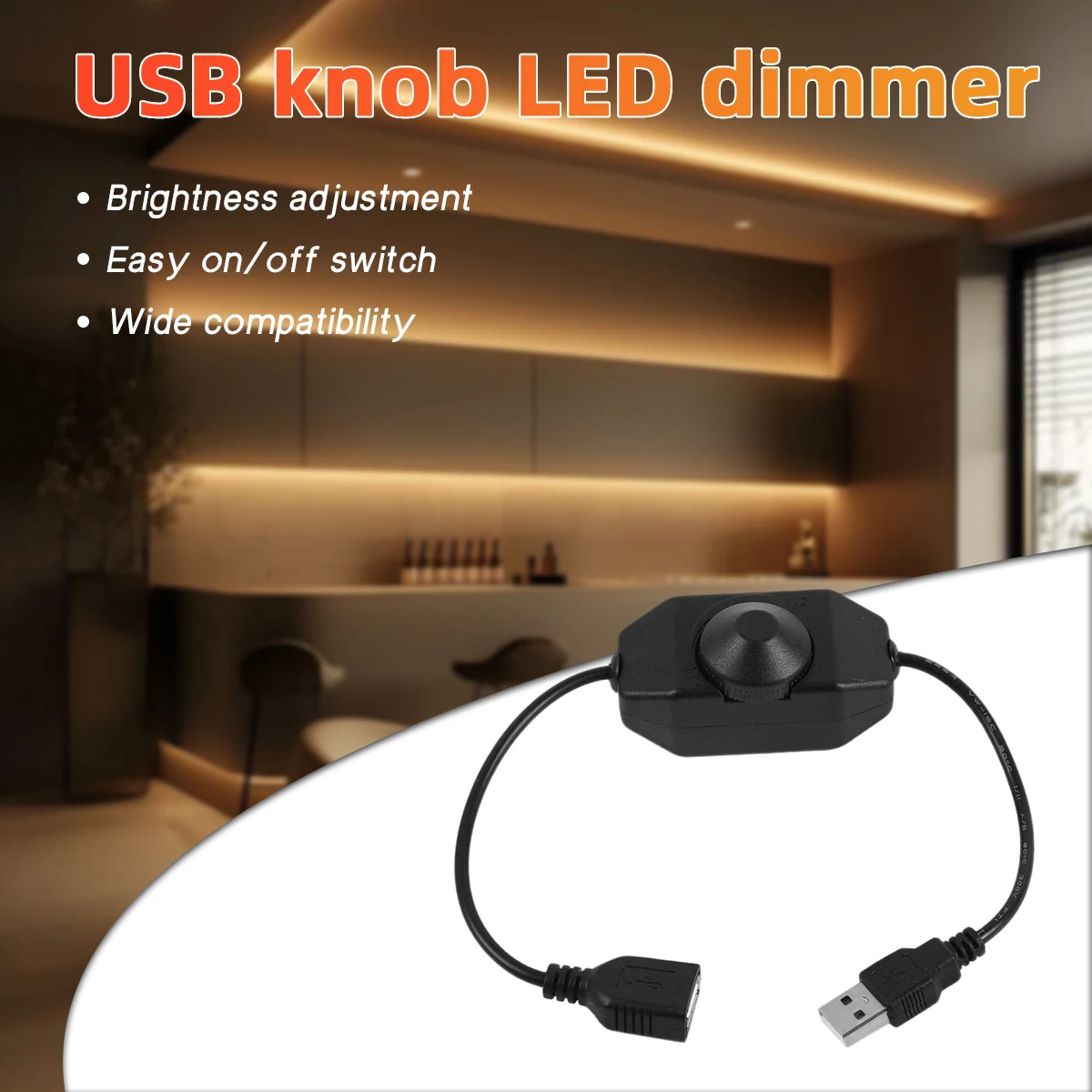 

High Quality Knob Type LED Dimmer Suitable for Single Color LED Light Strips Dedicated Dimmer Switch and Supporting Controller