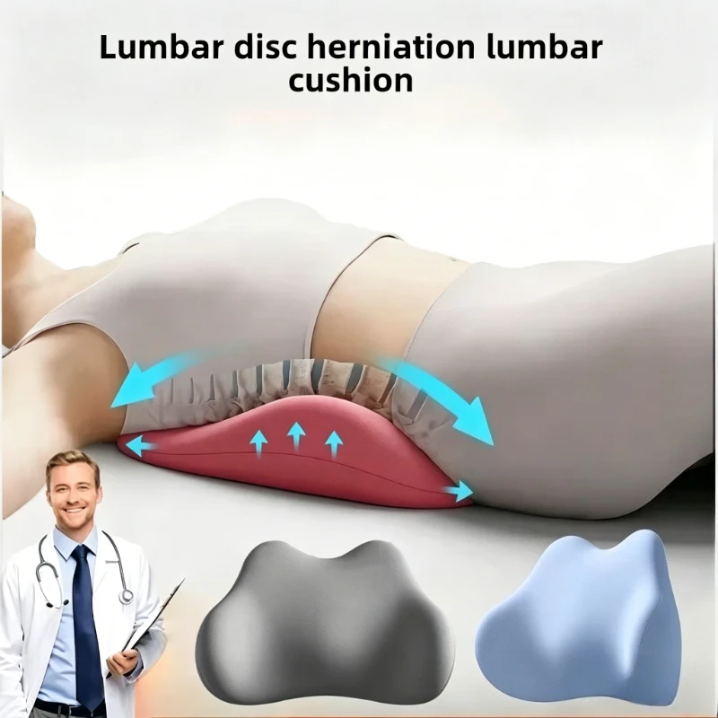 1pc Multifunctional Lumbar Support Pillow, Office Chair Back Cushion & Bed Sleeping Waist Pad, Flat Back Support for Sitting