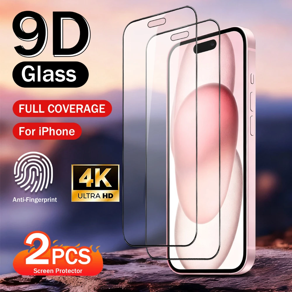NNBILI 2er-Pack Seidenbildschirmfolie mit schwarzem Rand, hochauflösende Displayschutzfolie für iPhone 17 16 15 14 13 12 11 Pro Max