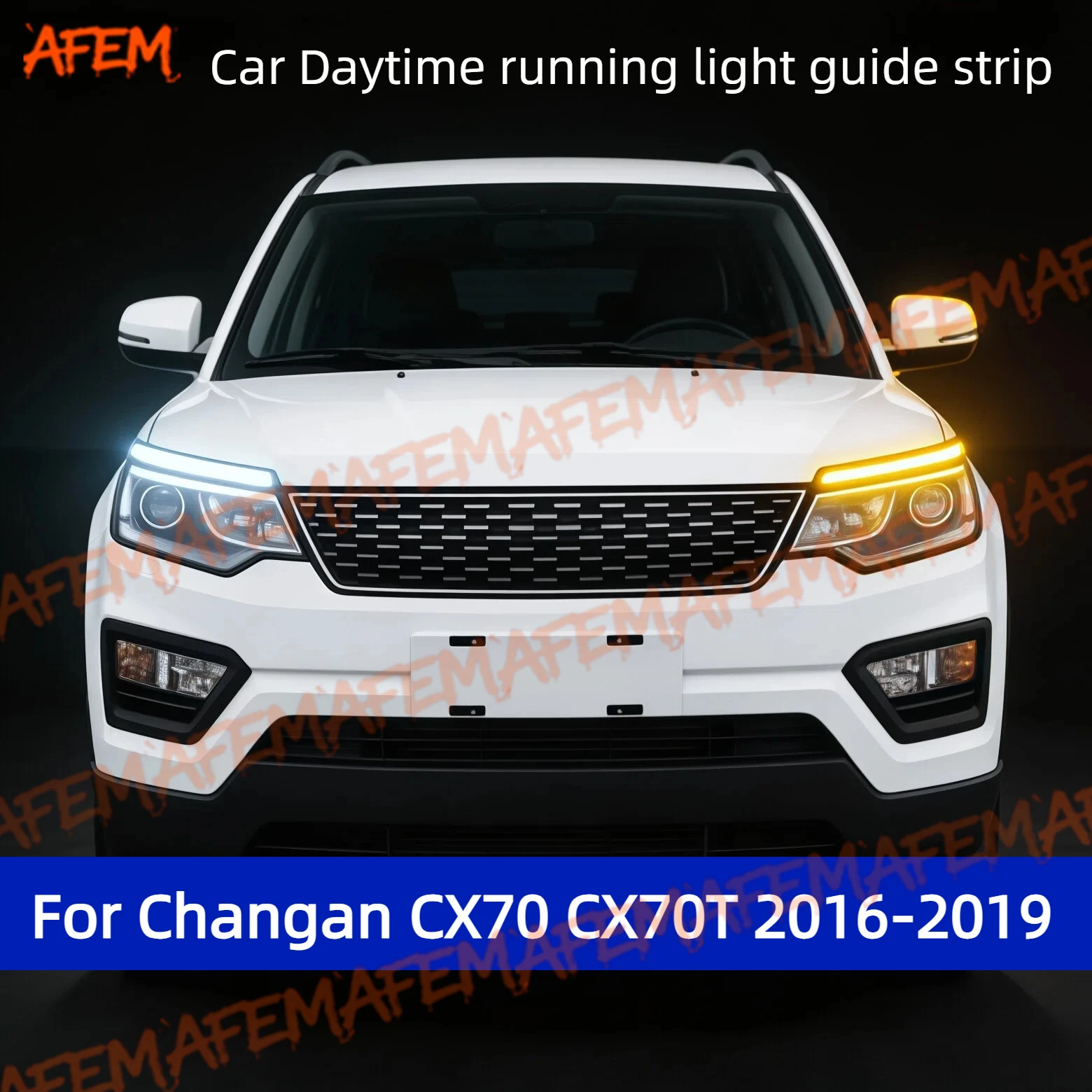 Daytime Running Light Guide Strip For Changan CX70 CX70T 16-19 Auto LED Daytime Running light Flexible Decorative Ambient Lamp