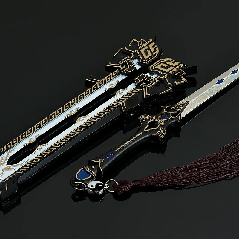 24cm 純陽刀 ゲームナイフ装飾 金属鞘付き工芸品飾り物 サムライ刀フィギュアモデルコレクション