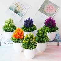 1pc Artificial Plants Bonsai Small Tree Potted Plants Garden Home Wedding Room Decoration Flower Hotel Party Decor Fake Potted