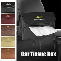 New Leather Car Tissue Box Napkin Papers Storage Bag for Chevrolet Cruze Lacetti Sonic Spark Sail Aveo T250 Cobalt Captiva Trax