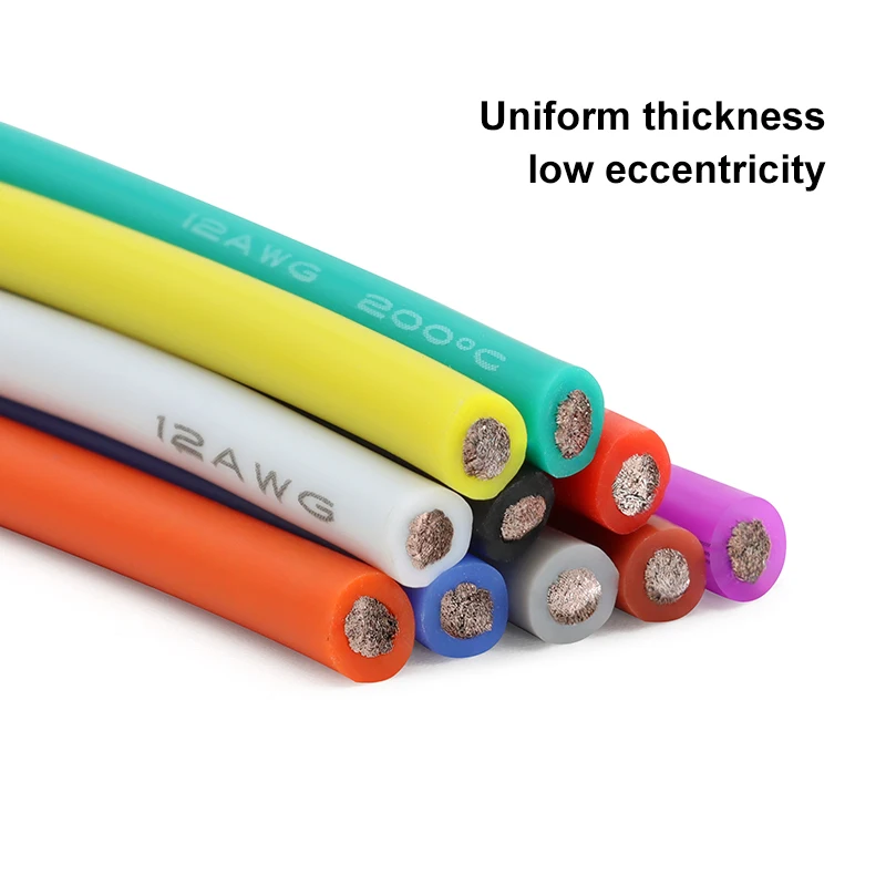 High Temperature Resistant Car Battery Cable 30 28 26 24 22 24 22 -10AWG Silicone Electric Wire for Electrical Equipment Wiring