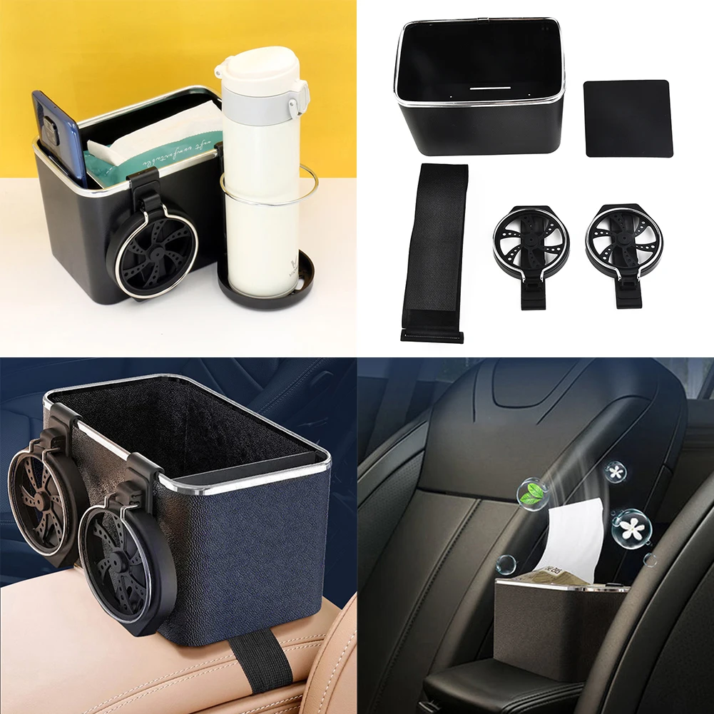 

Car Organization Car Armrest Box Car Armrest Organizer Bucket Design Easy Installation Elastic Straps High Universality