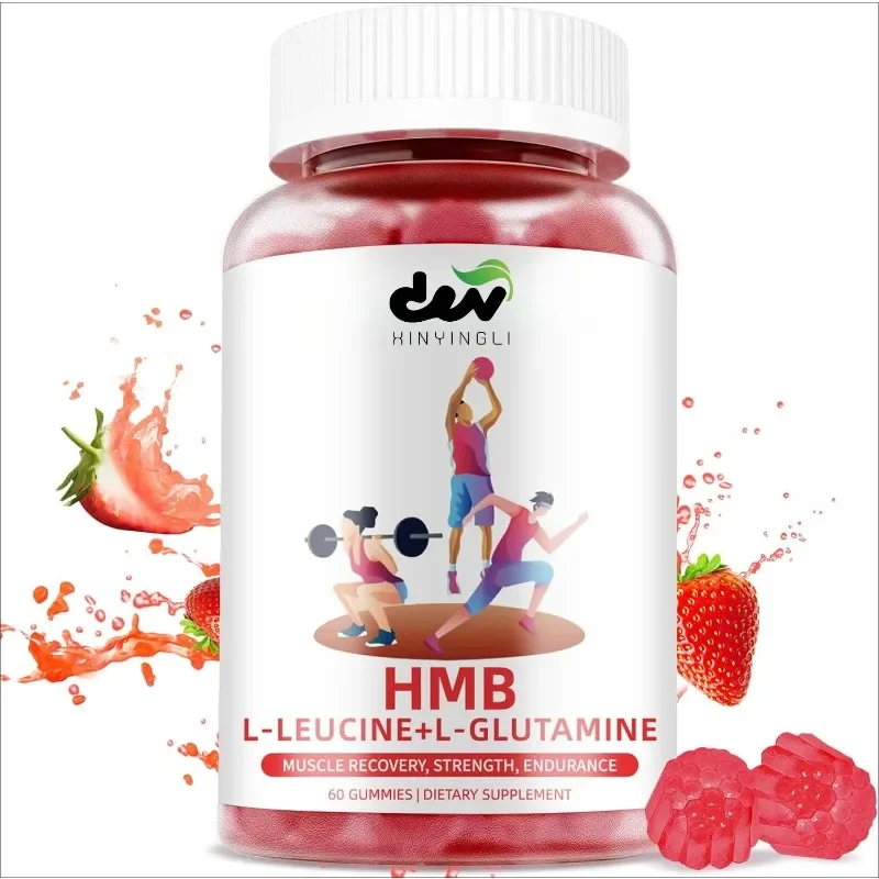 

HMB and Leucine Gummies Supplements Promote Muscle Growth, Rapid Exercise Recovery, Sugar Free Vegetarian Non GMO
