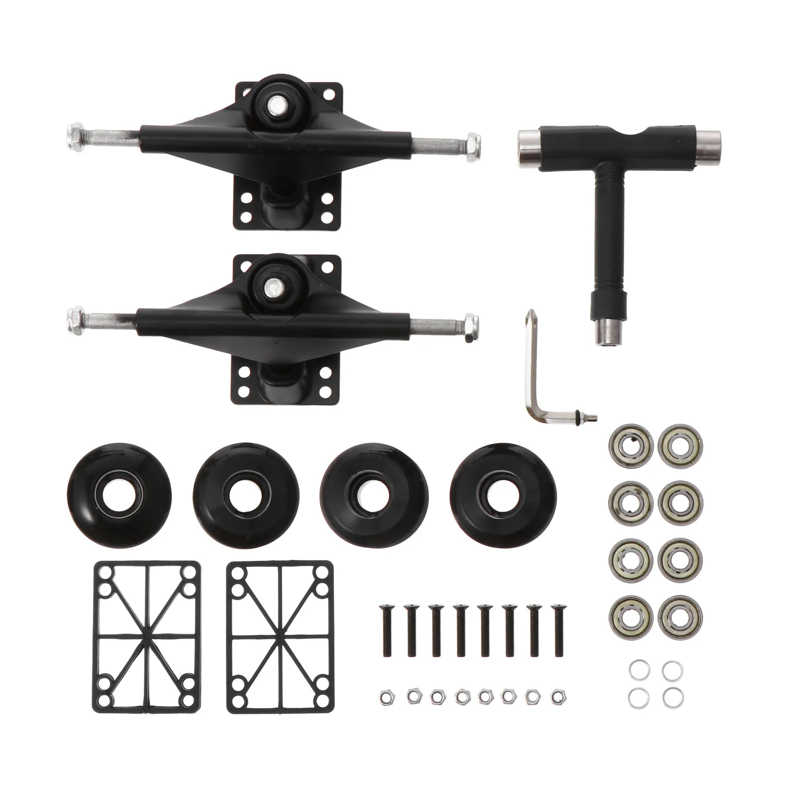 

1Set Skateboard Bridge Accessories Professional Grade Aluminum Alloy Kit for Double Tilt Board Build Replacement Parts