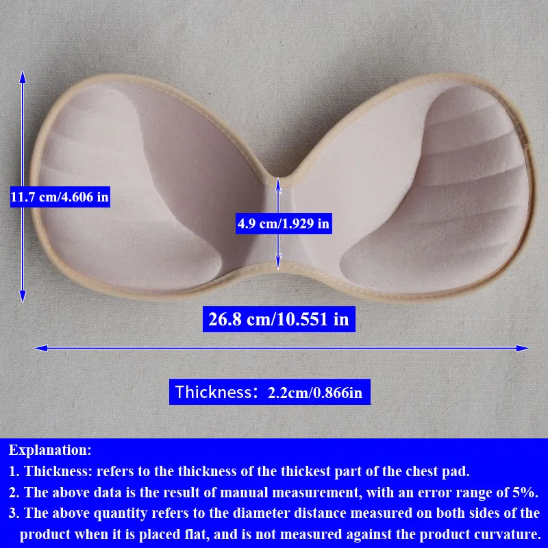 1 Pcs Women Summer Swimsuit Padding Inserts Sponge Foam Bra Pads Chest Cup Breast Bra Bikini Insert Chest Pad