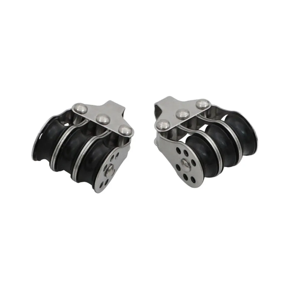 Stainless Steel Rope Pulley for Sailing Anchoring and Sunshade Cable Systems Yacht Sailboat Compatible 53.5x36x22mm view 5