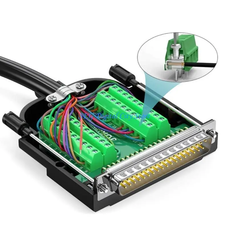 U75B Thin Solderless DB37 Adapter Secure Screw Locking Housing For Barcode Scanner