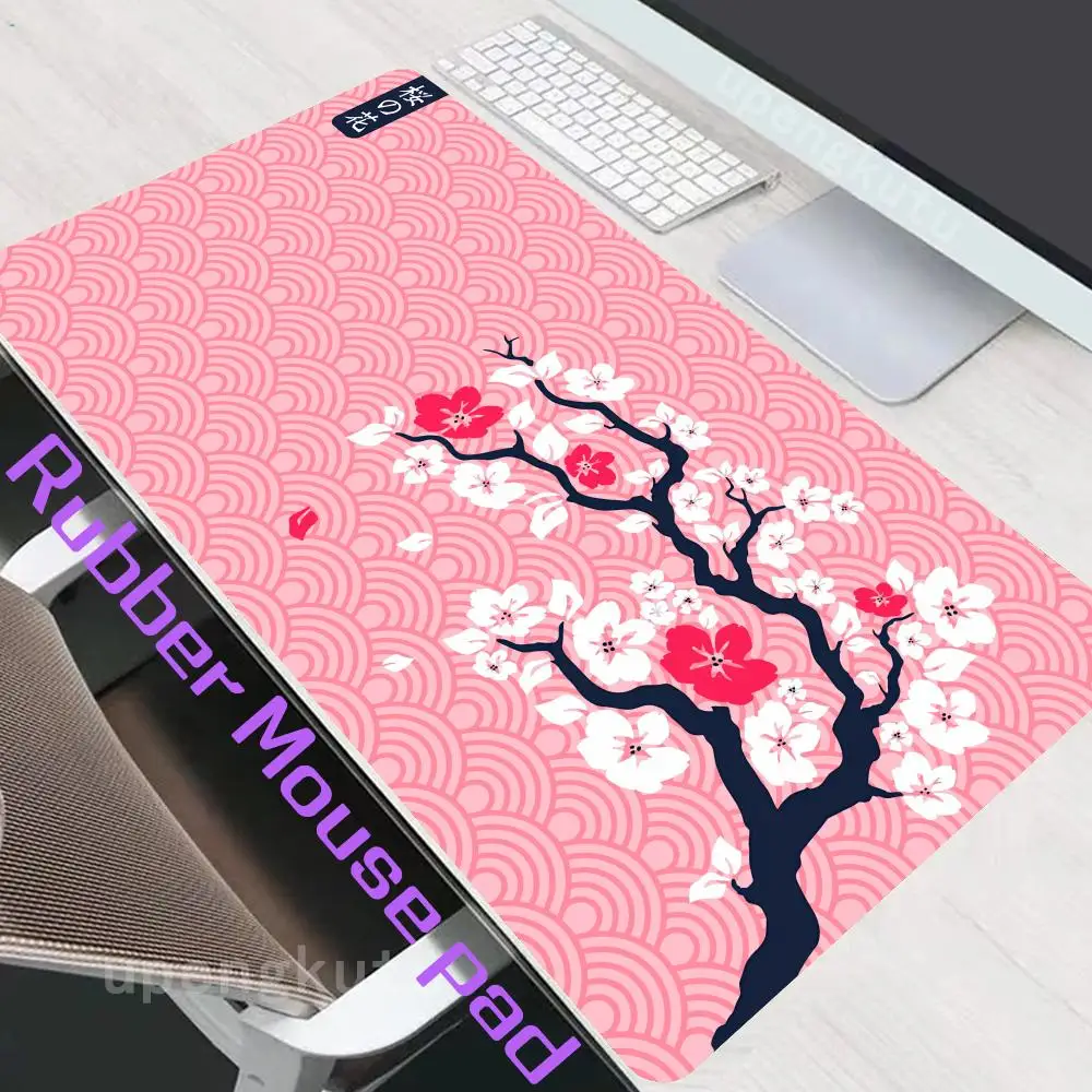 Japanese cherry blossoms 900x400 XXL Mouse Hentai Pad Gaming accessories Non-Slip Rubber Edge Valorant Esports locking mousepads