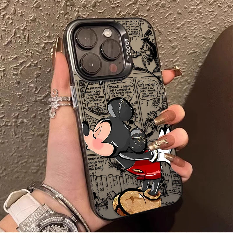 ديزني زوجين ميكي ميني تصفيح القضية آيفون 17 الهواء 16 15 11 12 14 13 برو ماكس XS X XR زائد 8 7 SE 2020 غطاء مقاوم للصدمات