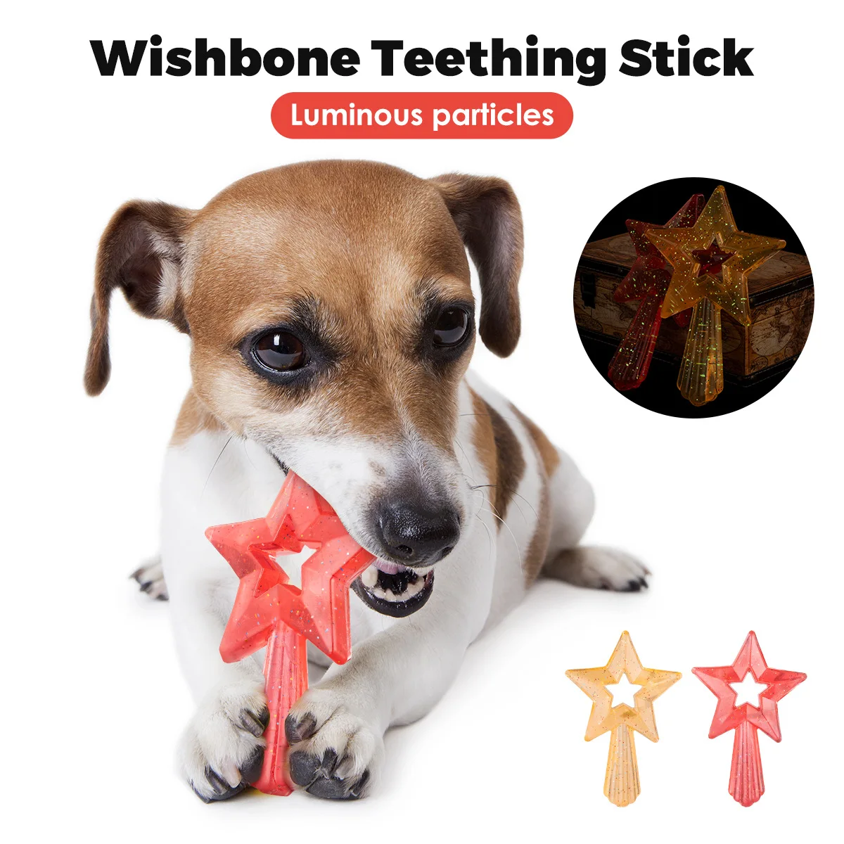 

Pet Dog Toys Fun Interactive Self-Help Toys Glow-in-the-Dark Wishing Stick Chewing Supplies