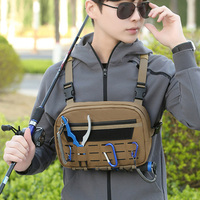 2025 New Men’s Tactical Vest Chest Bag Travel Climbing Backpacks Outdoor Hiking Camping Rig Pouch Large Fishing Lure Funny Pack