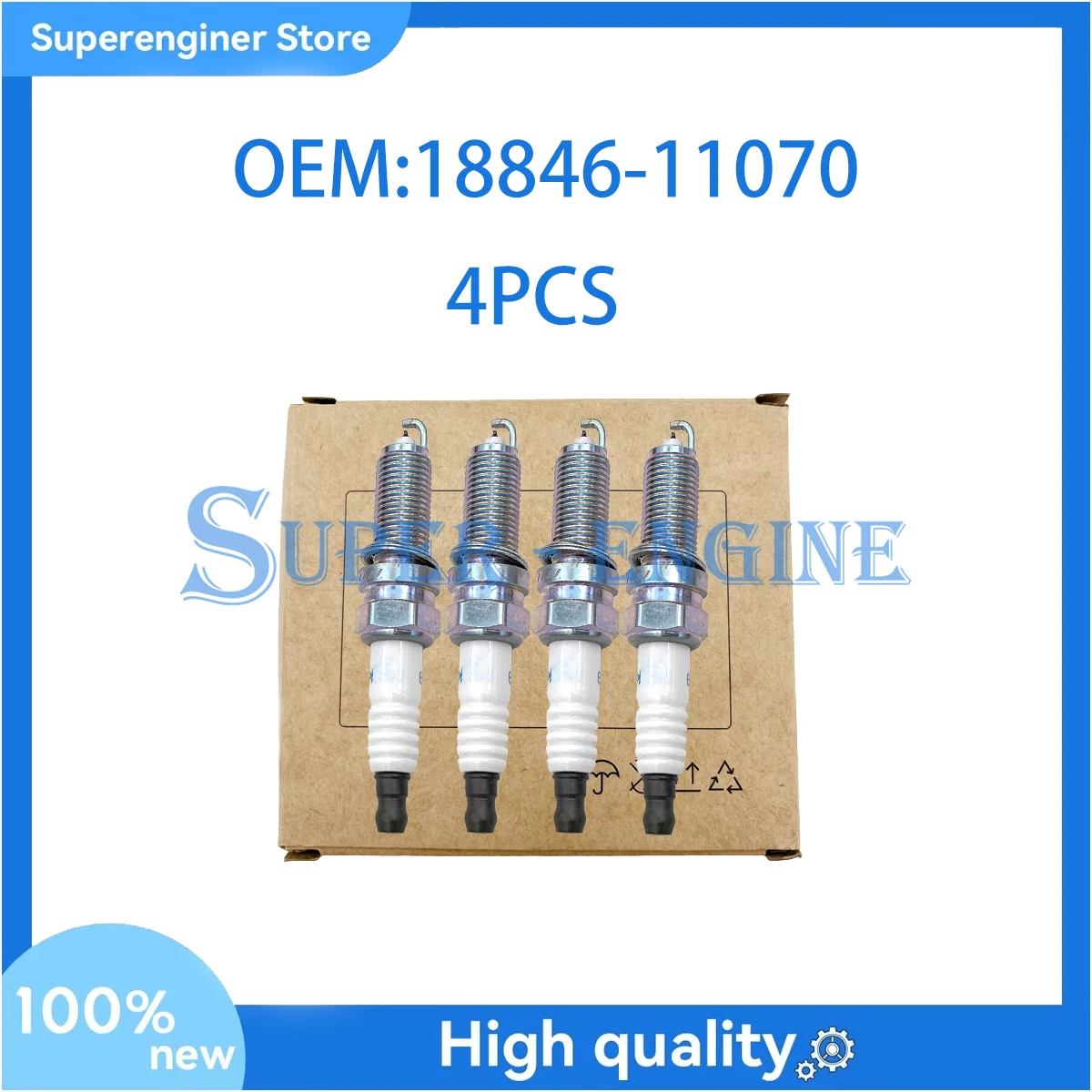 

4PCS Iridium Spark Plugs 18846-11070 For 11-18 Hyundai ElantraTucson Kia Forte 1.8L 2.0L 2.4L 18846 11070