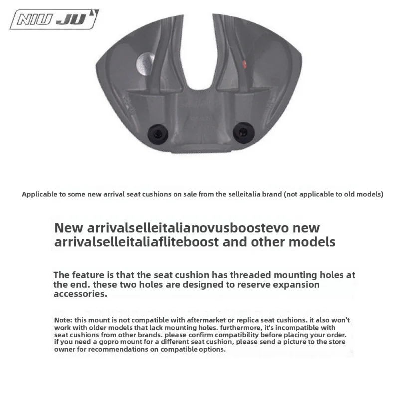 For SELLE ITALIA FLITE BOOST / NOVUS EVO Saddle Bike Cycling Sport Camera Plate Tail light Mount for GOPRO Camera Adapter Base