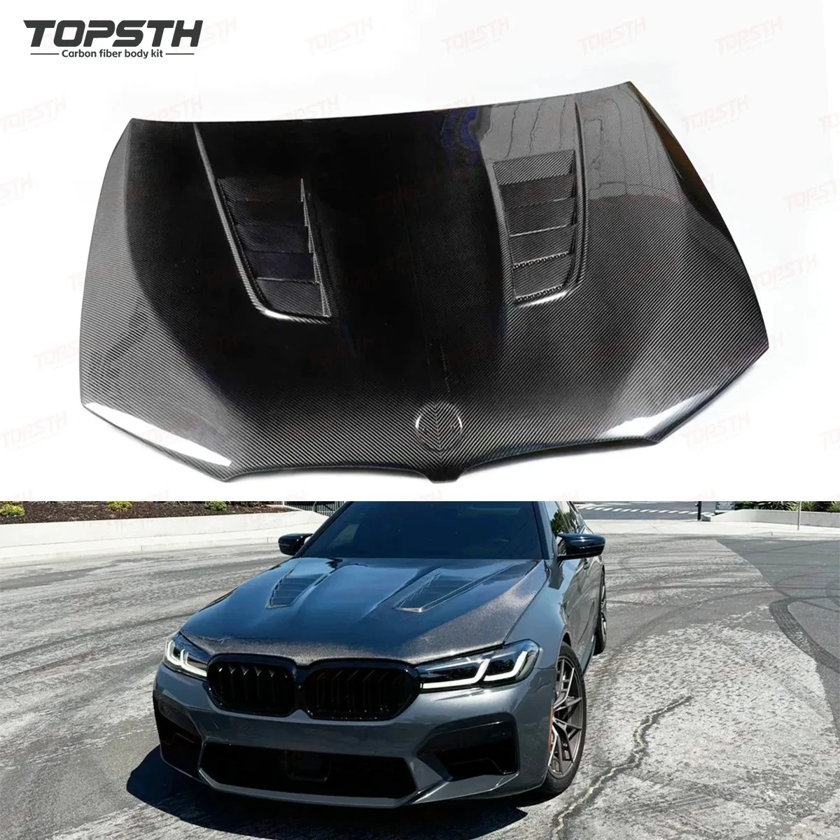 

Новый капот двигателя из углеродного волокна в стиле V для BMW 5 серии G30 F90 M5, легкий сухой карбоновый капот для автоматического обновления кузова