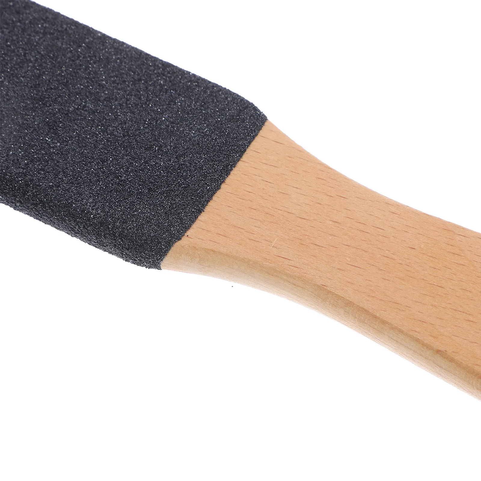 2Pcs Foot File Black Silicone Carbide Wooden Handle Dual-Sided Pedicure Tool Dead Skin Remover Callus Exfoliating Rasp Foot Care