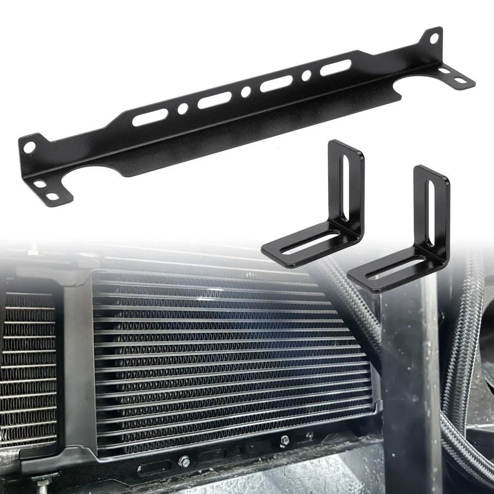 Cooler Installation Kit Oil Cooler Bracket Black Aluminum Alloy Oil Cooler Mount Oil Cooler Wear Resistant Material