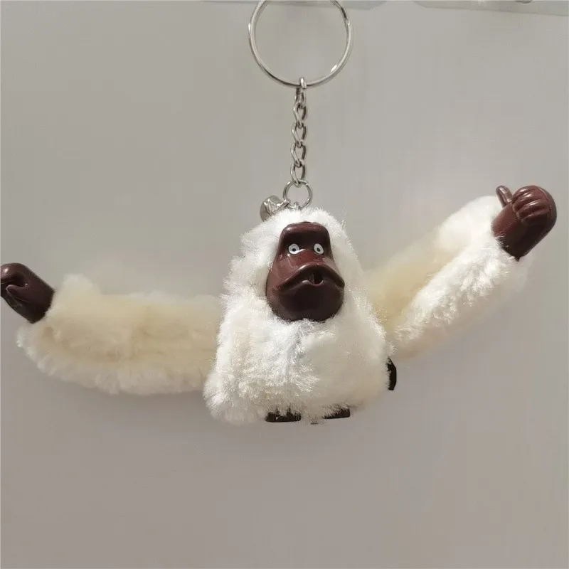 かわいいぬいぐるみ猿人形おもちゃキーホルダーゴリラバックパックペンダント長い腕動物バッグペンダントキーリング装飾子供の誕生日プレゼント