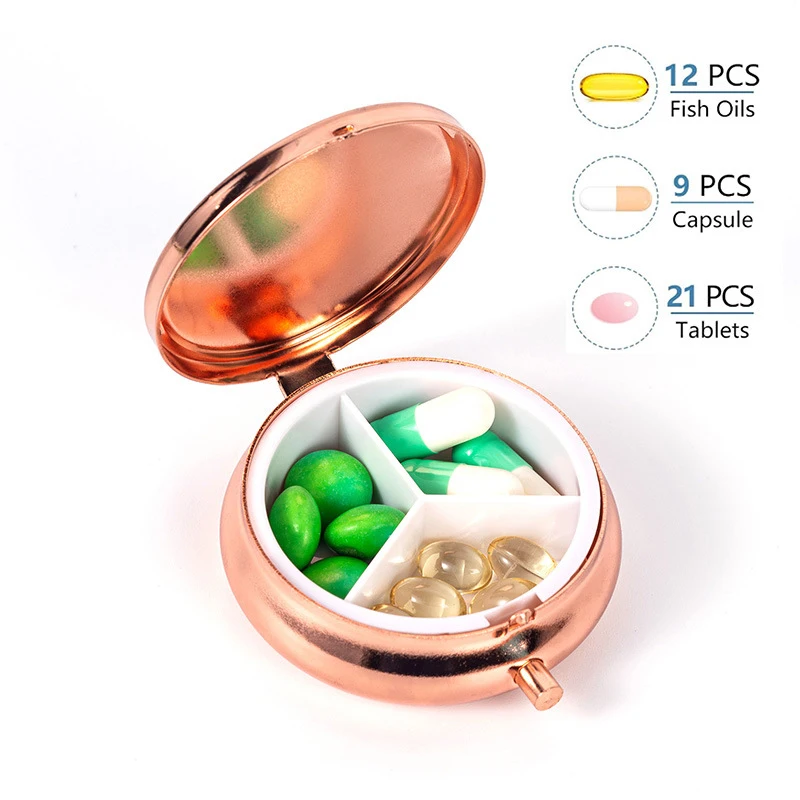 

1/3 ячеек, металлические коробки для таблеток, круглые коробки для таблеток, органайзер для лекарств, контейнер для аптечек, разветвители, коробка для конфет для таблеток