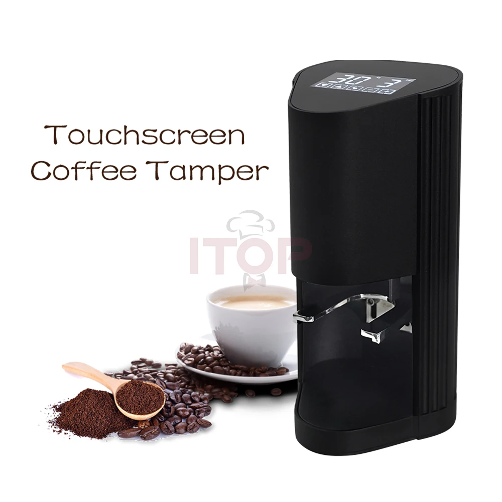 ITOP Coffee Tamper Machine 58mm Hammer Touch Screen Pressure 5-30kg Aluminum Hosing Stainless Steel Tamper Automatically Press