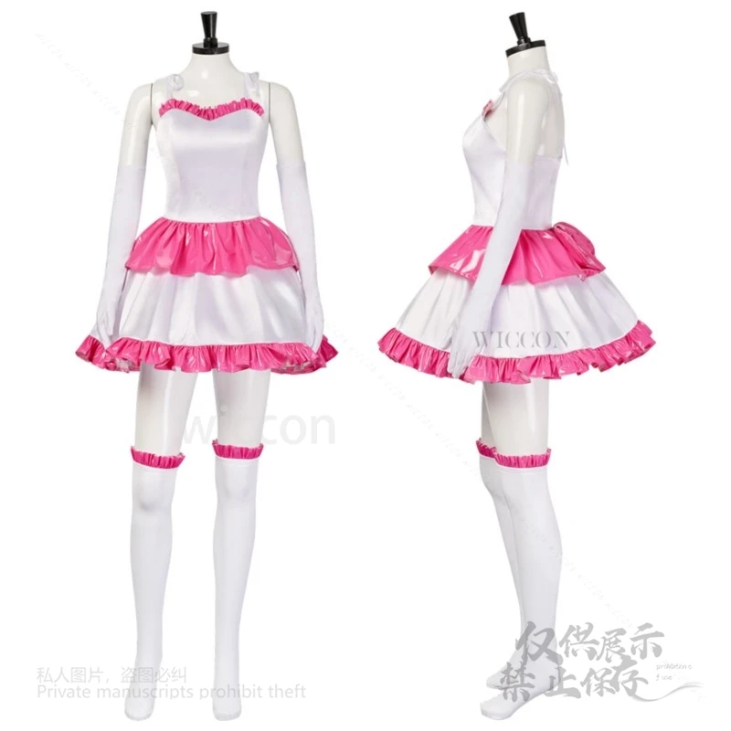 يتوهم جديد ميما تأثيري حلي الفخذ عالية Y2K 2-أنماط جوارب قفازات الجوارب الوردي حمالة فستان أنبوب عقال حفلة الهالوين