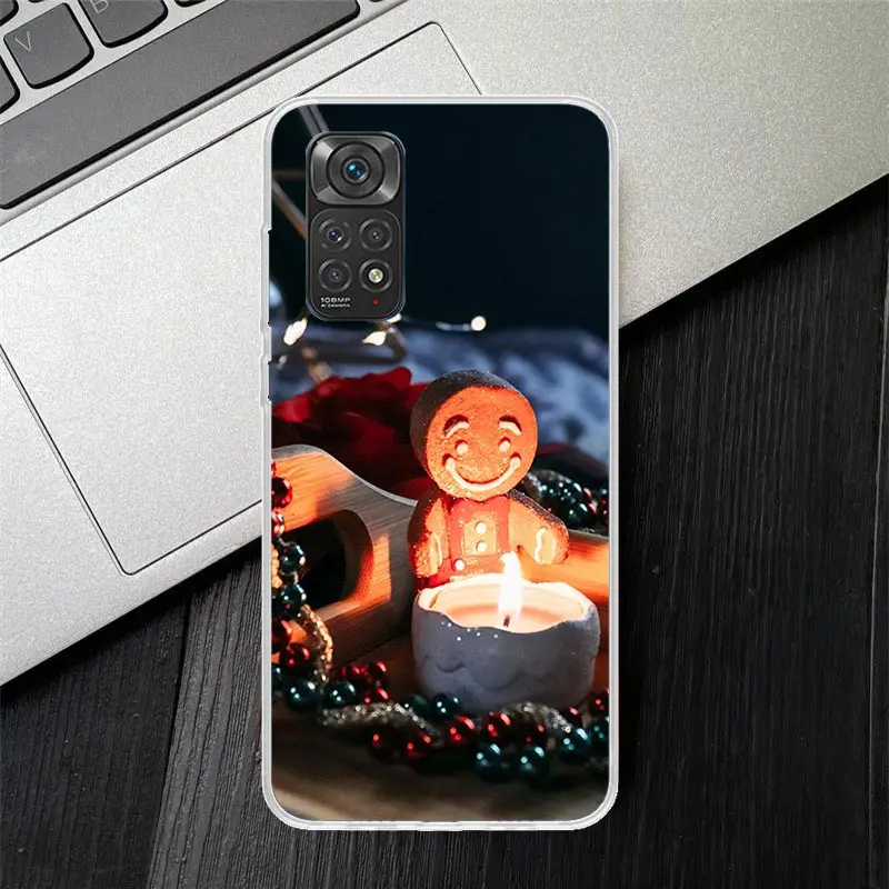 Cute Cookie Man Phone Case For Xiaomi Redmi Note 13 12 12S 11 11S 10 10S 11E Pro Plus 11T 9 9S 8 8T 7 5 + Cover Fundas Silicone 