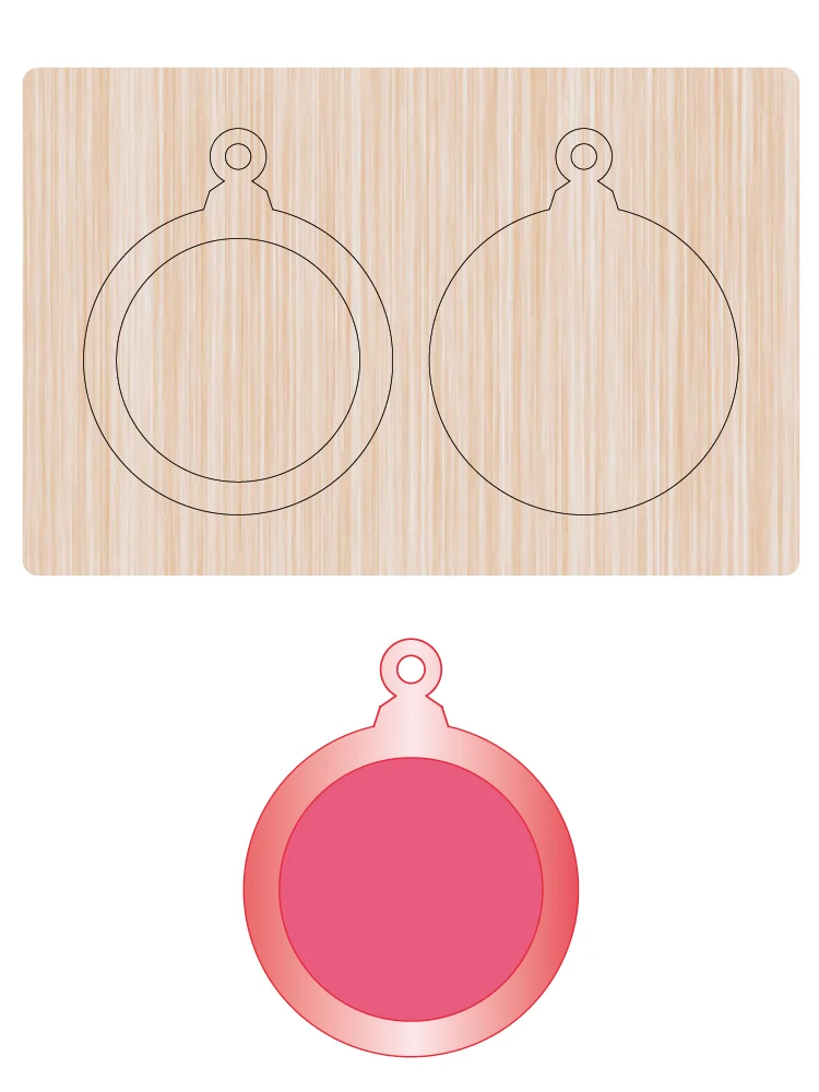 SIZZIXDIES 1piece 5-inch circular earring wooden cutting dies suitable for most machines