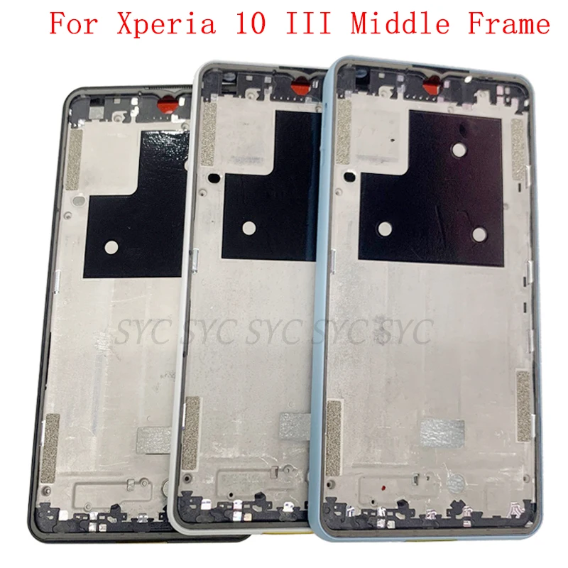 

Средняя рамка, центральная крышка корпуса для Sony Xperia 10 III, корпус телефона, металлическая ЖК-рамка, запасные части
