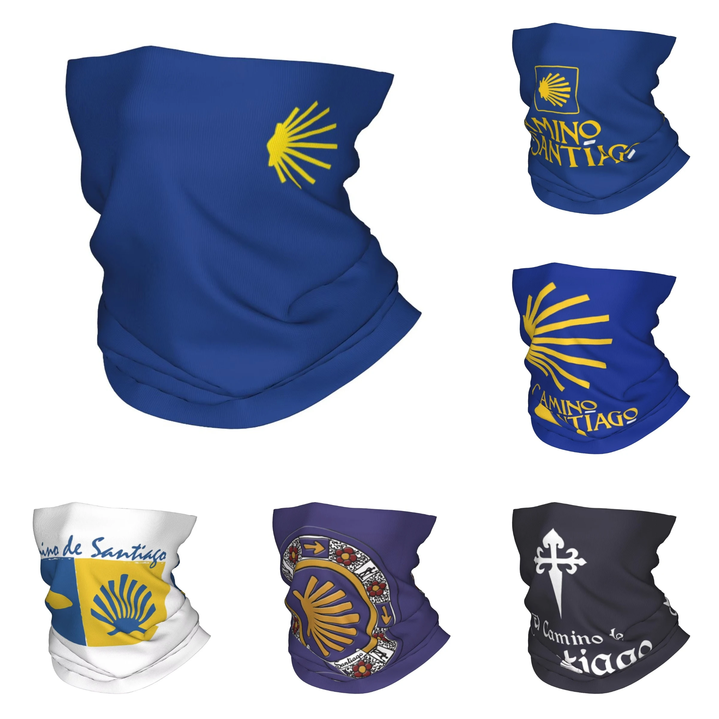

Camino De Santiago Bandana Neck Gaiter Printed Sun Ray Like Face Scarf Multifunctional Face Mask Hiking for Men Women Adult