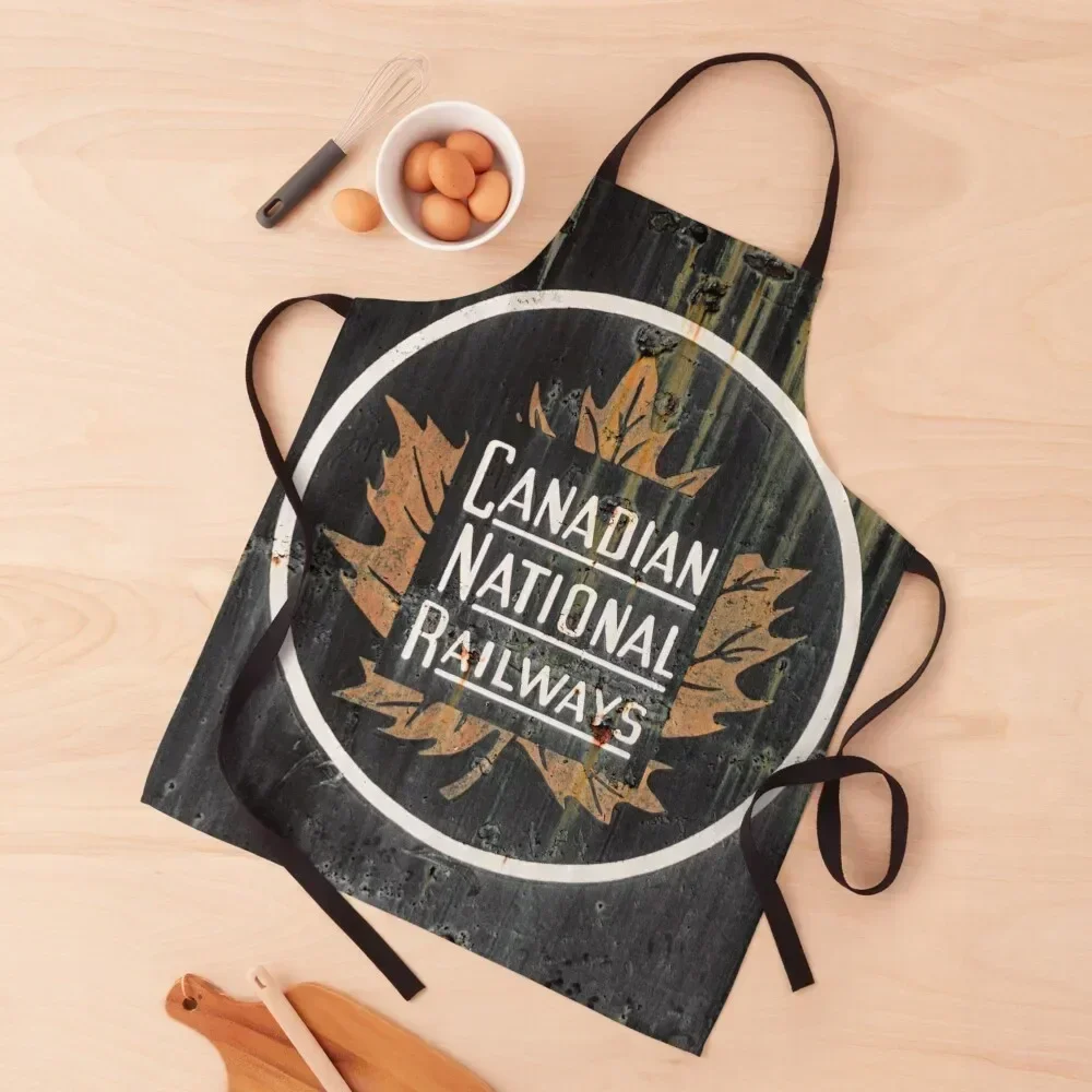 

Canadian National Railway Apron innovative kitchen and home items man chef uniform Womens Dresses Utensils For Kitchen Apron