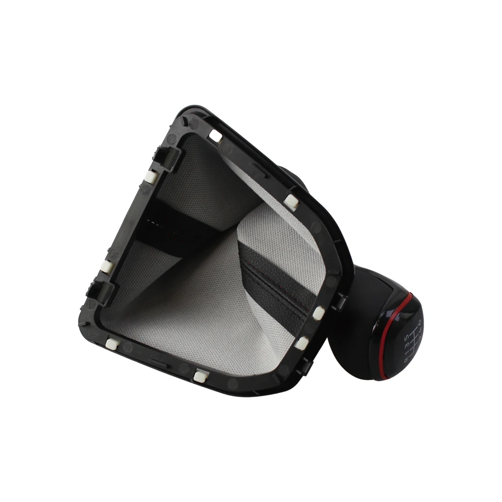 For Caddy 4 IV MK4 2015 to 2019 2003 to 2010 6 Speed Manual Shift Knob and Bracket Base Assembly Plastic Leather